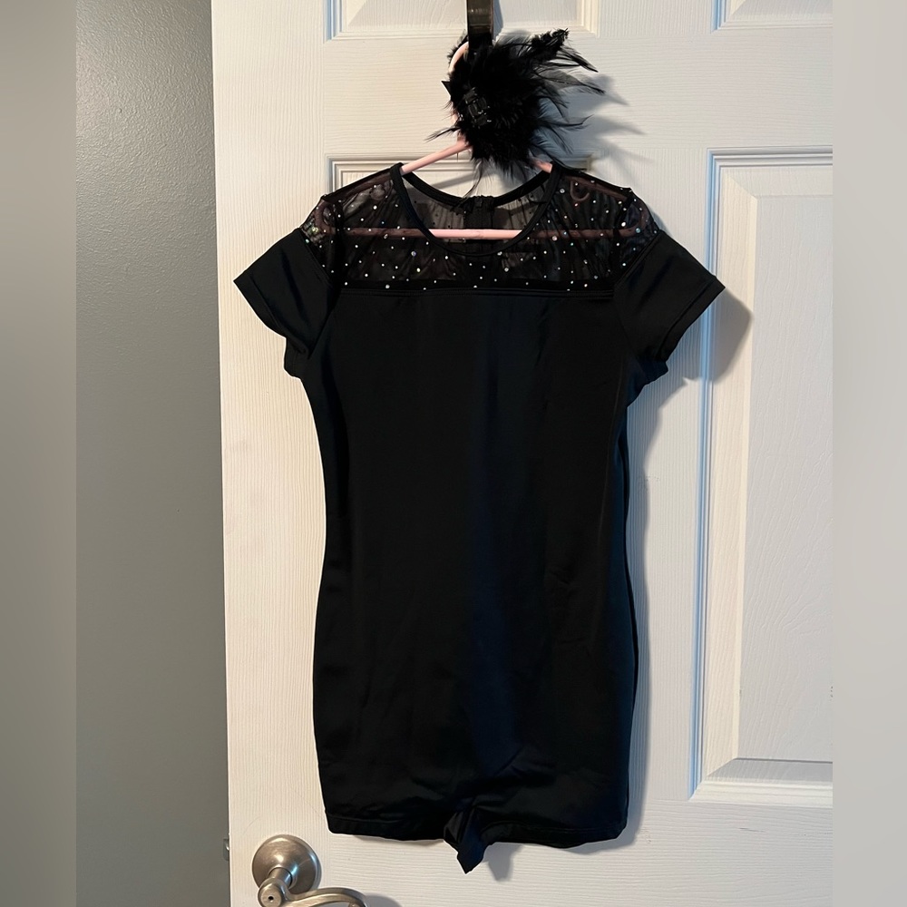 Balera black dance biketard costume